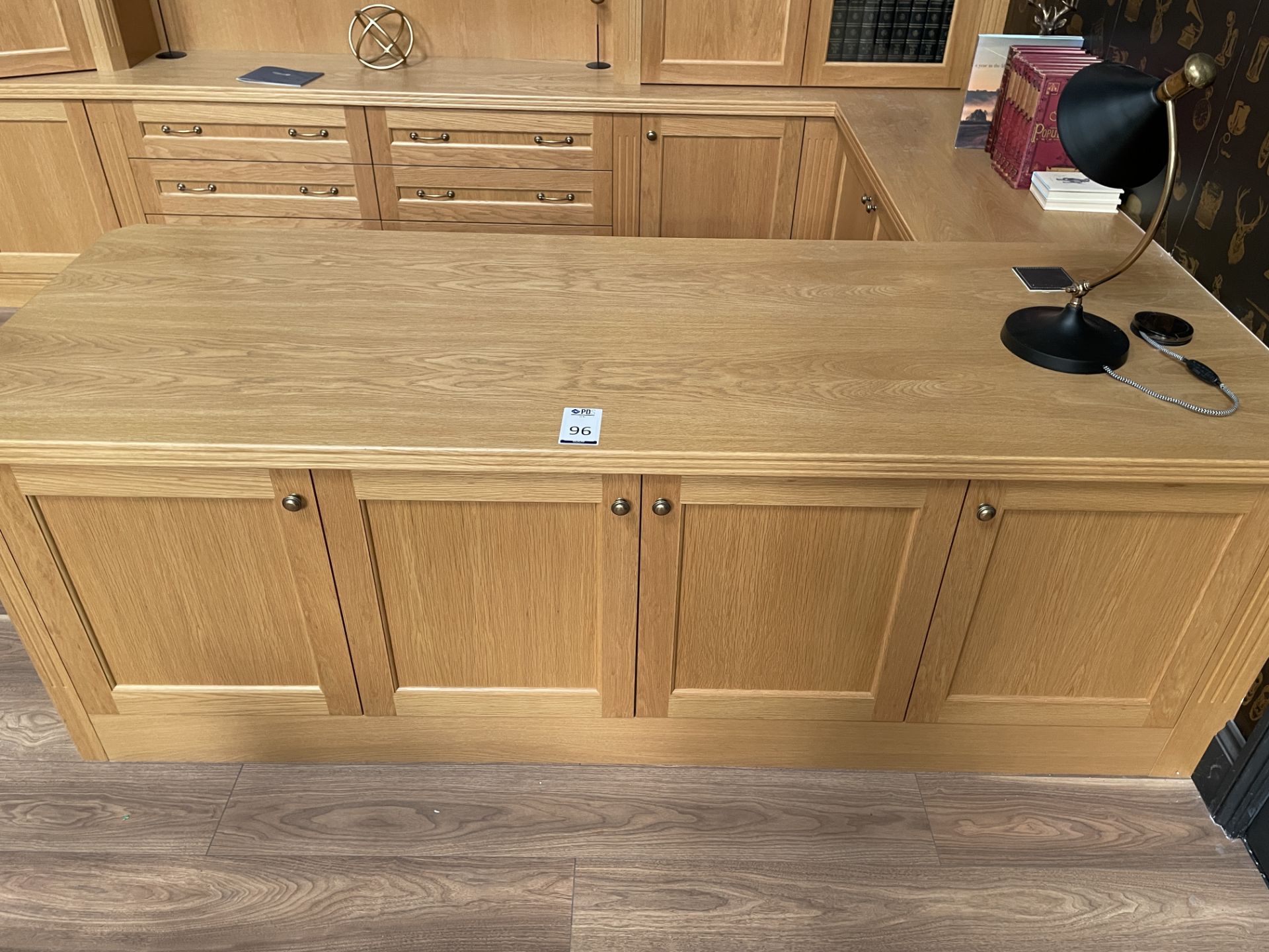 Conquest Medium Oak Office Display Comprising: Main Unit with Base Fitted Six Drawers & Three - Image 2 of 6