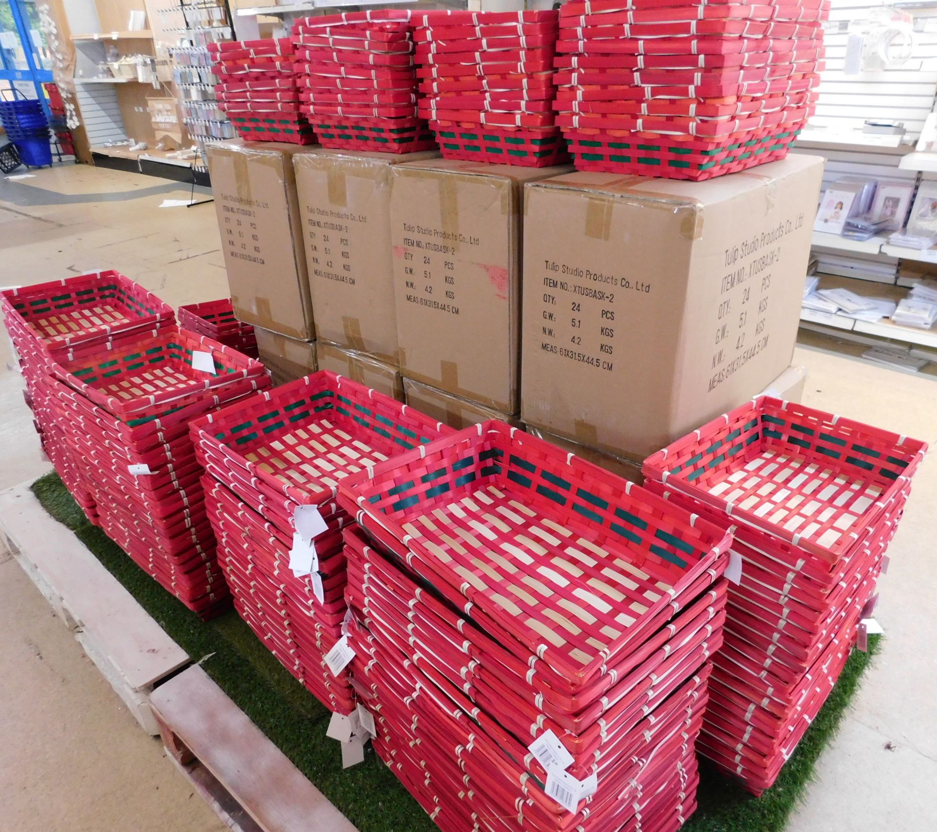 Contents of Pallet to Include Approximately 280 Wicker Display Baskets (Location Bury. Please See - Image 2 of 5