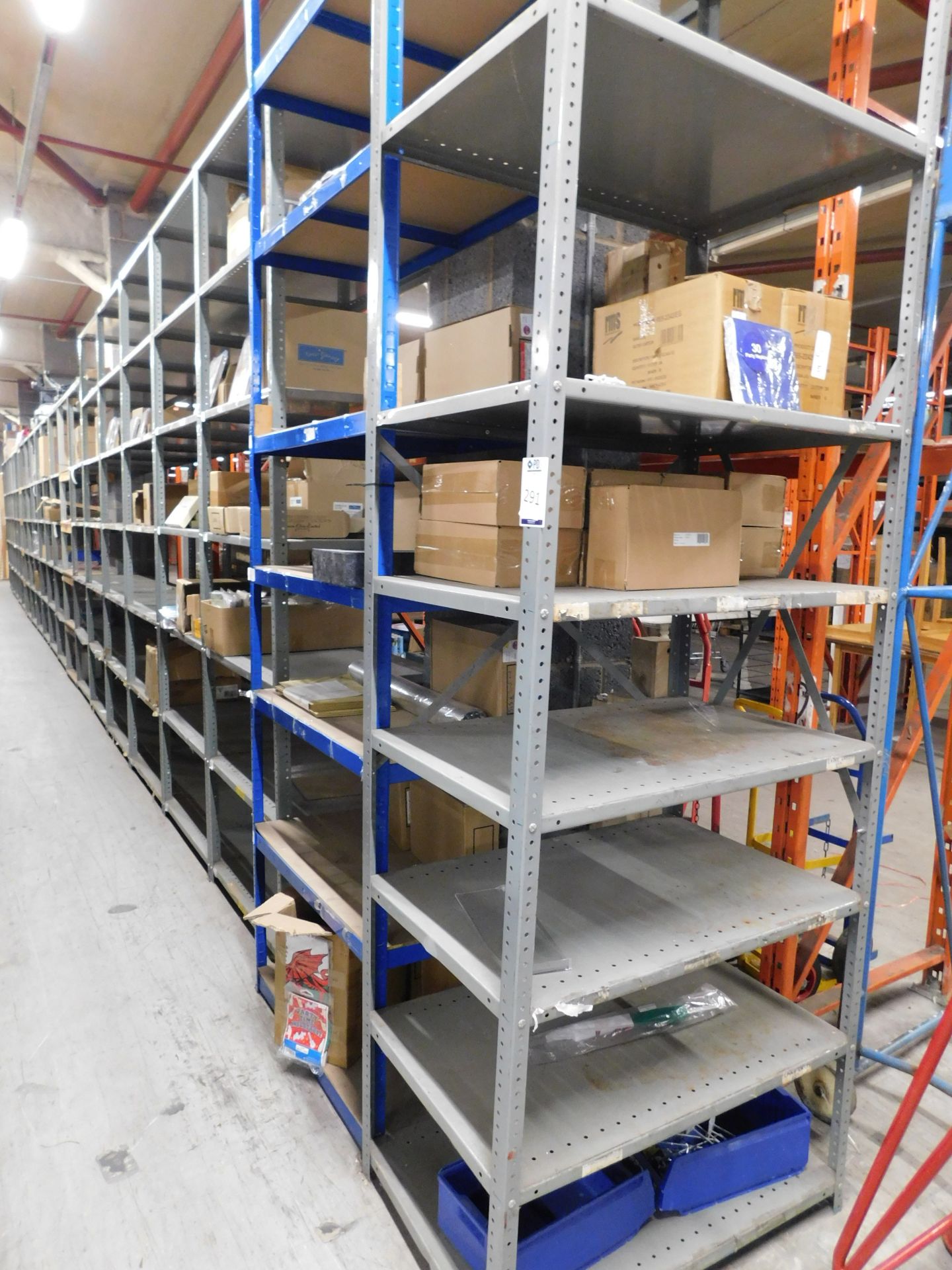 22 Bays of Steel Stock Shelving & 2 Lightweight Shelving Units ...