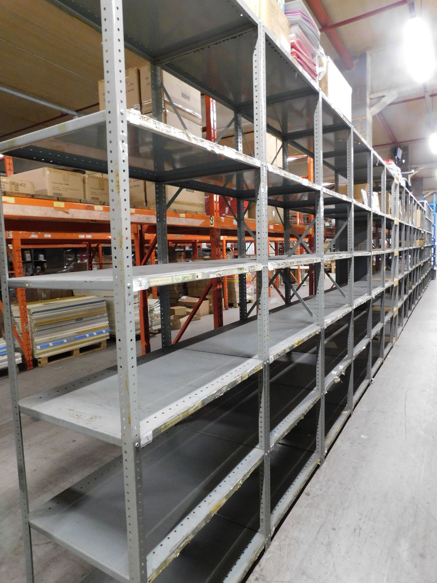22 Bays of Steel Stock Shelving & 2 Lightweight Shelving Units ...