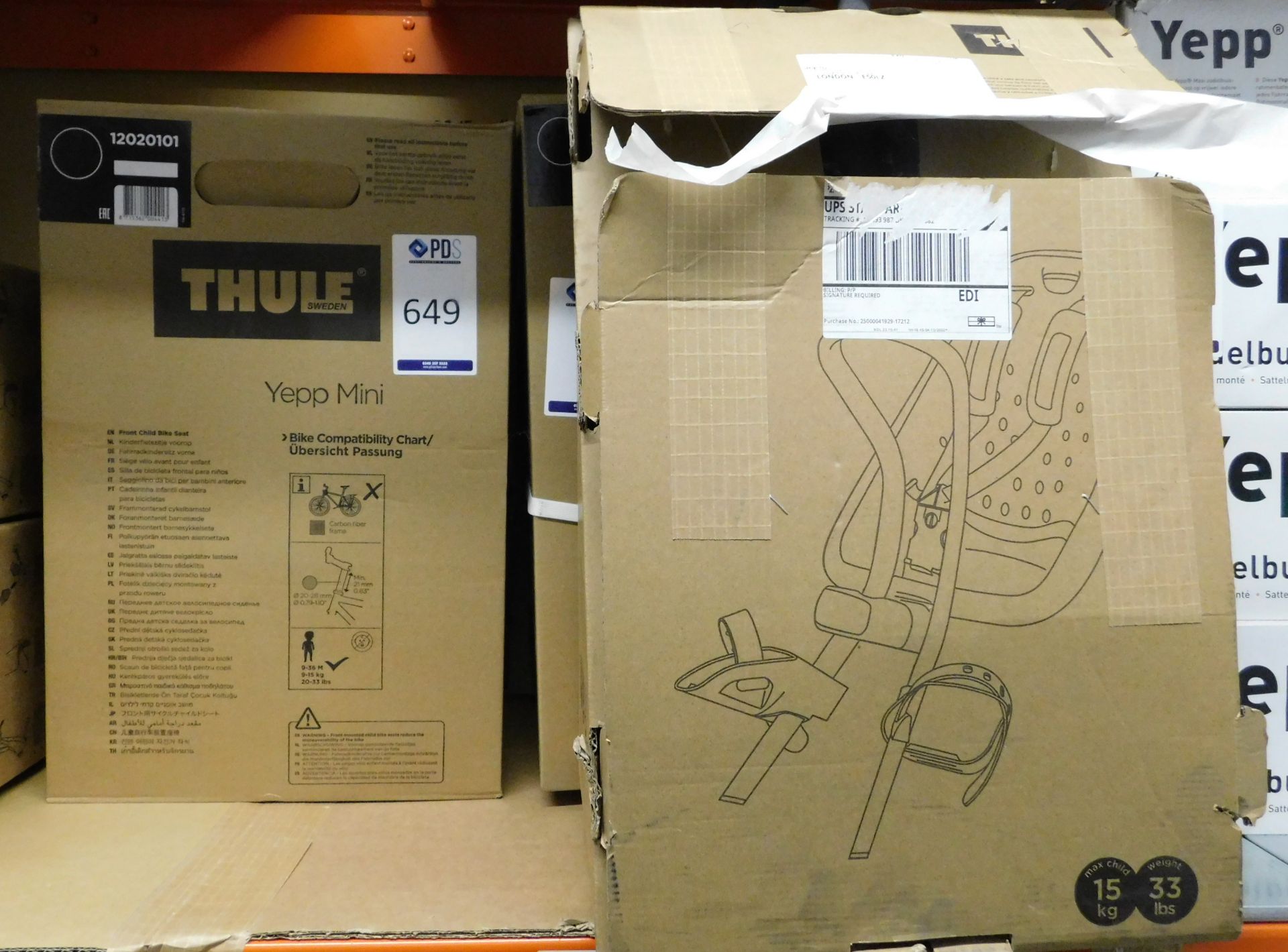 5 Thule Yepp Mini 12020101 Mini Childs Seats, 15kg (Location Park Royal N W London. Please Refer