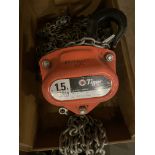 2 Tiger TCB1415T Chain Hoists, Capacity 1.5t (Location Rochester. Please Refer to General Notes)