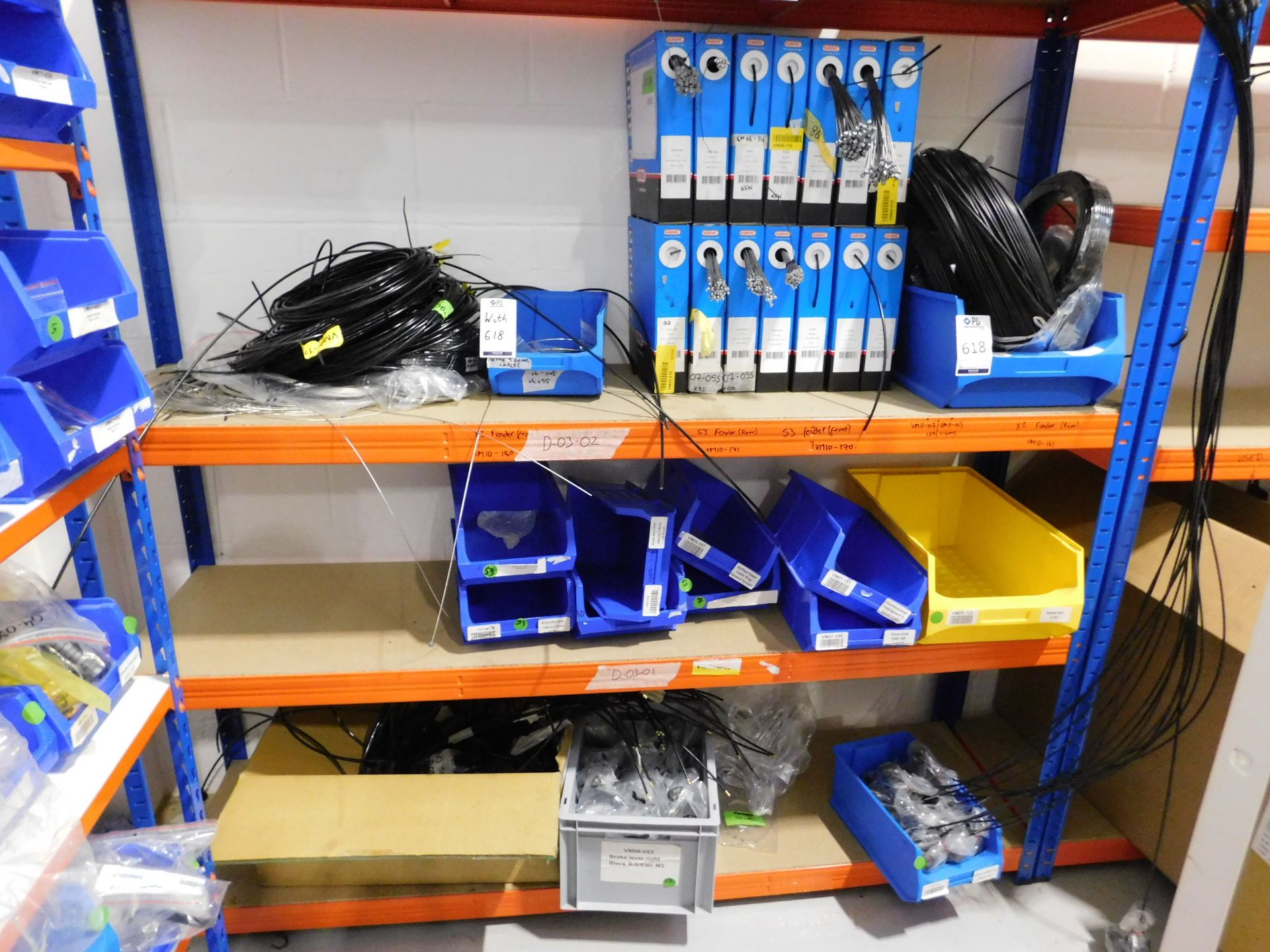 Large Quantity of Various Control Cables, Brake Hose & Inner Cables (Location Park Royal N W London.