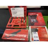 Snap-On Infrared Dongle, Digital Videoscope Camera, Low Amp AC/DC Probe and a Sealey Master