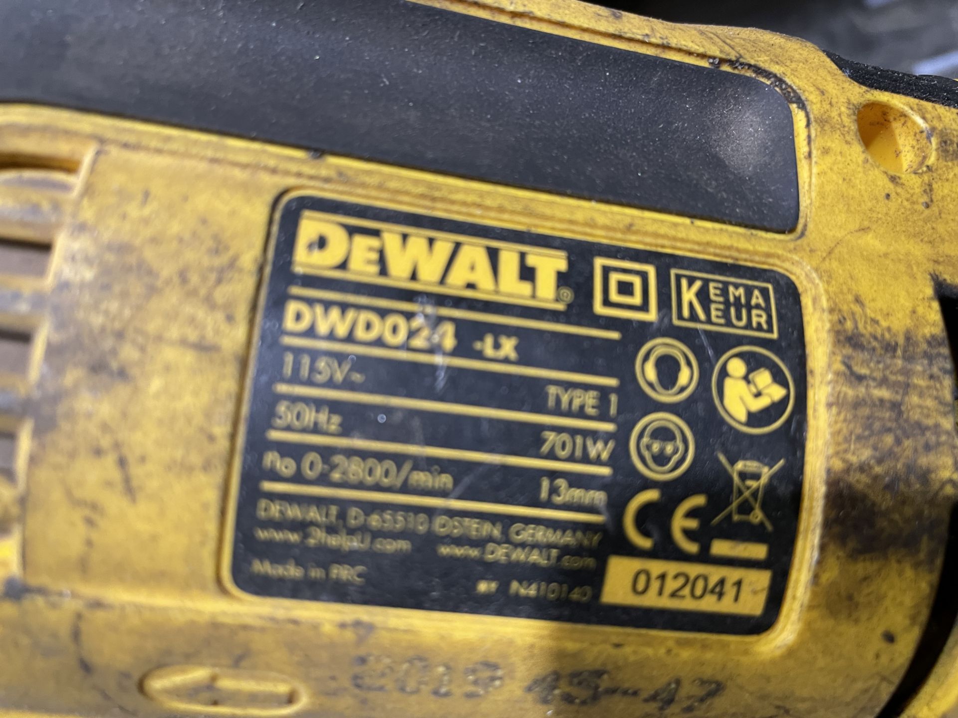 DeWalt D25134 Hammer Drill, 110v & a DeWalt DWD024K Hammer Drill, 110v (Location Rochester. Please - Image 4 of 4