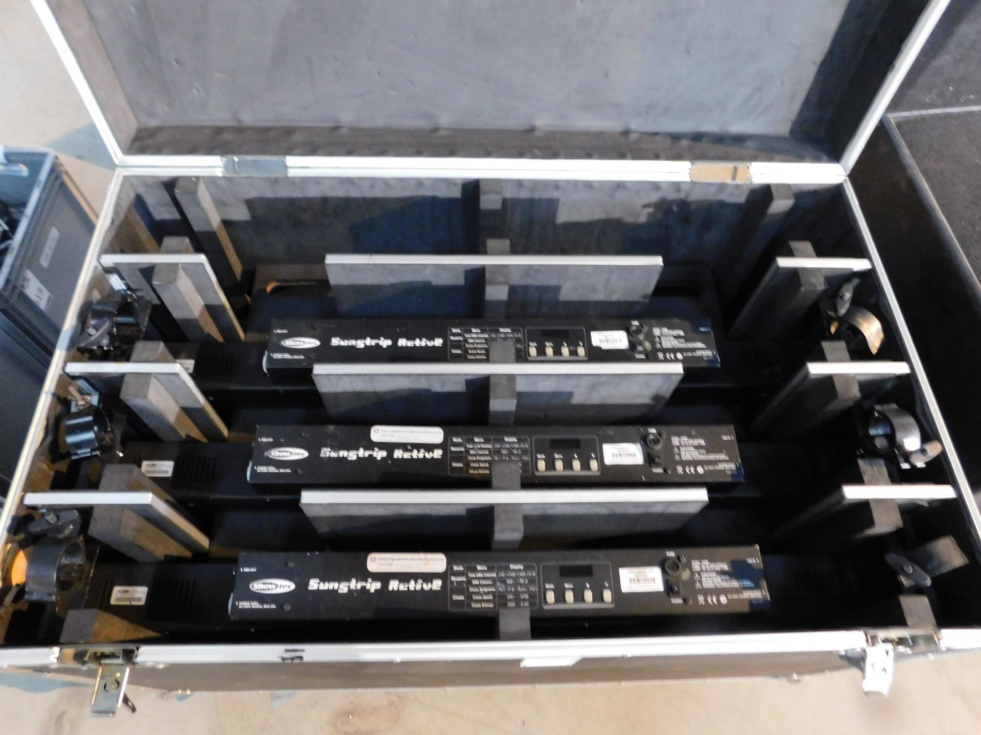 7 Showtec Sunstrip Active DMX Stage Blinders, 750W (Location: Brentwood. Please Refer to General