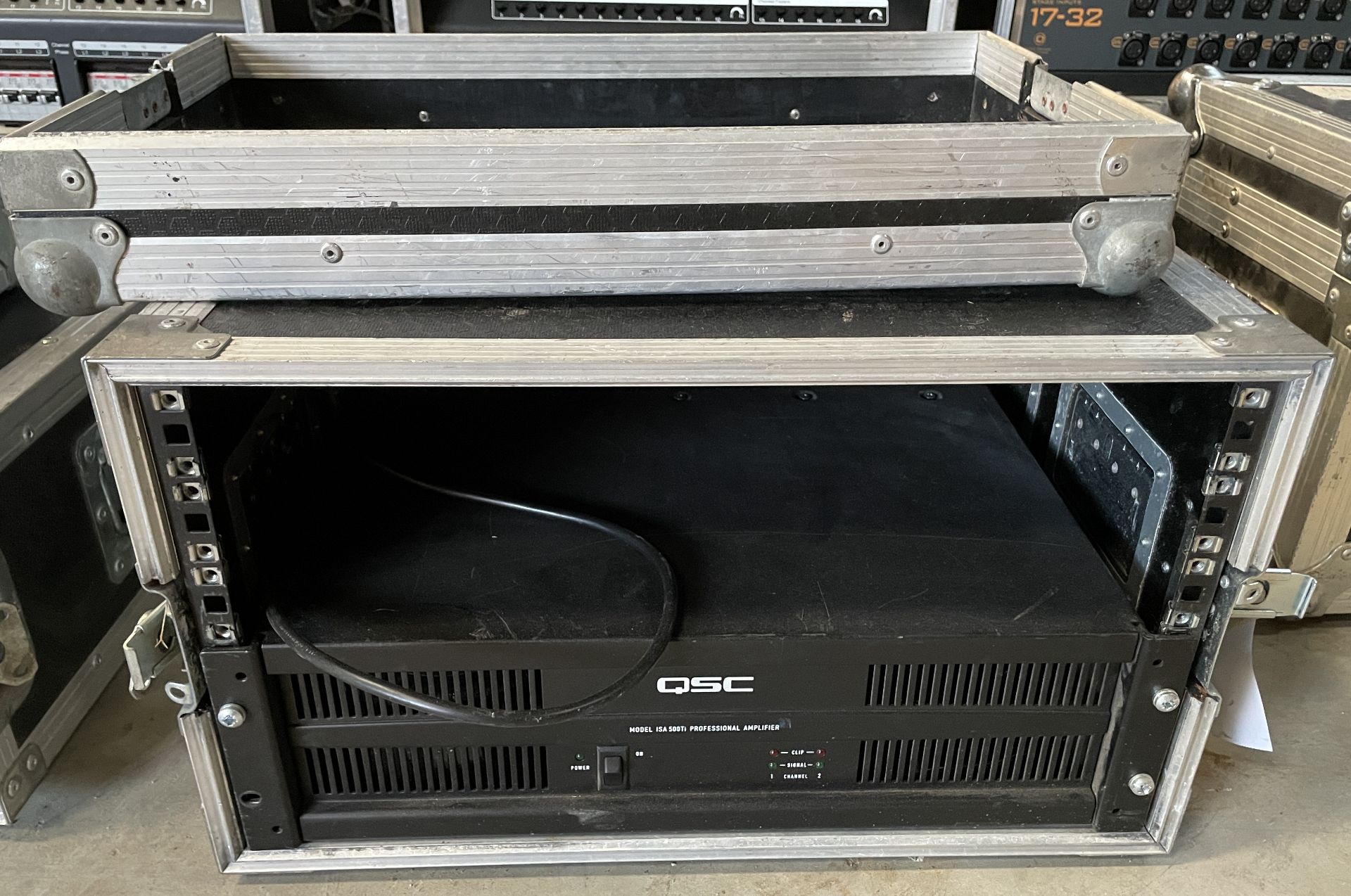 QSC Professional Amplifier, Model ISA 500 in Flight Case (Location: Brentwood. Please Refer to