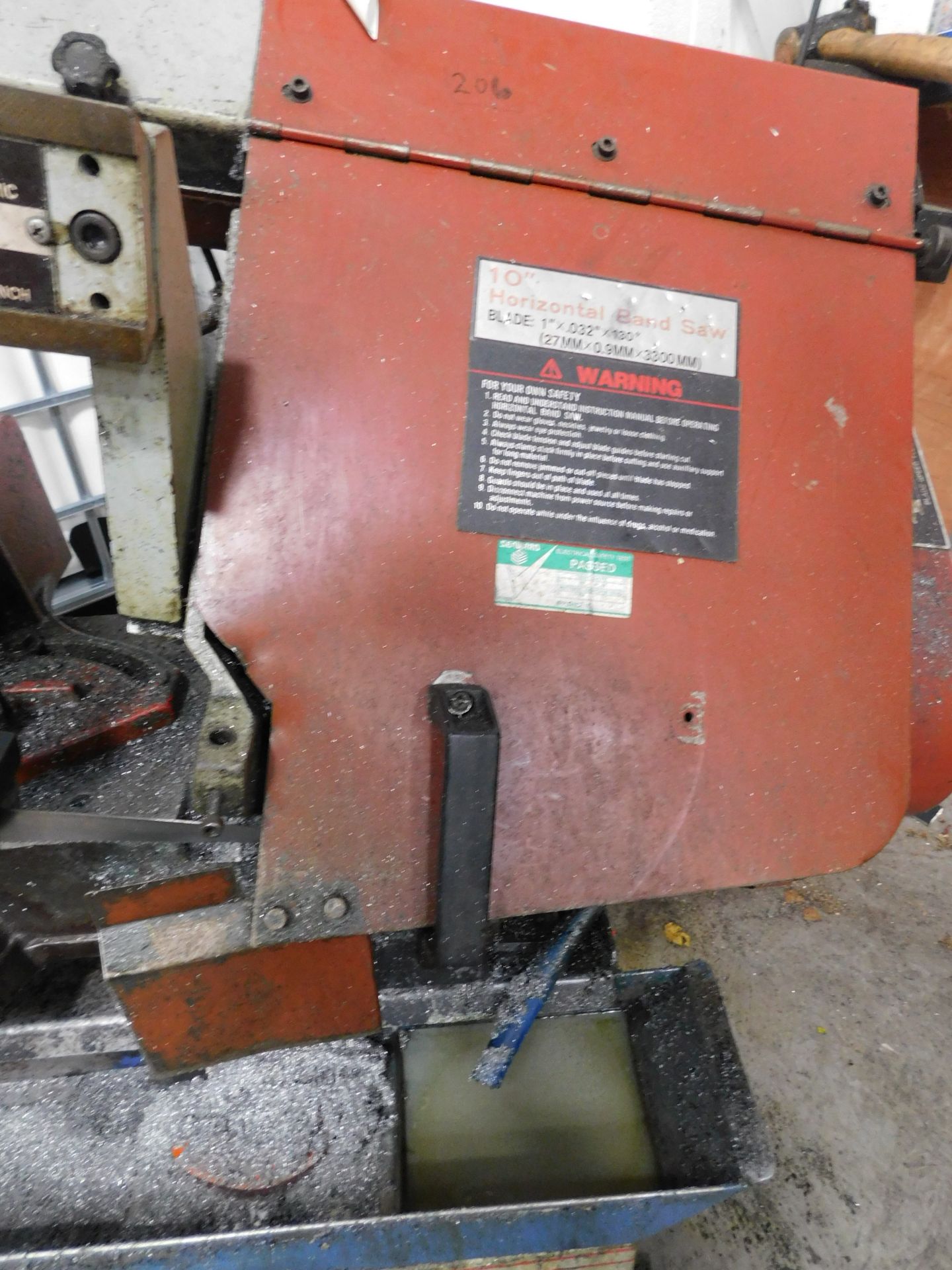 XYZ 260 10in Metal Horizontal Band Saw, Serial Number 00111220 (2000)  (Located North Manchester. - Image 5 of 10