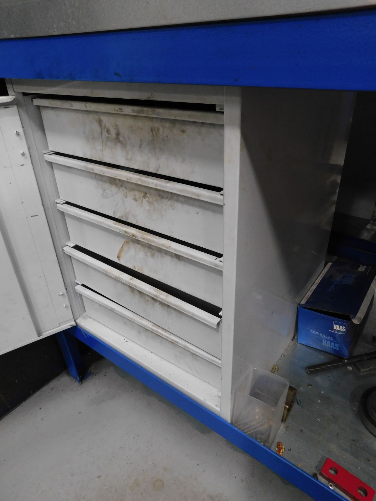 Fabricated Work Bench, 2000mm x 750mm with Two Cupboards Fitted with Eclipse EMV-3 Vice (Located - Image 3 of 5