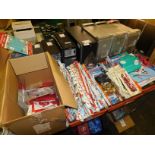 Contents of 3 Crates & 1 Box of Christmas Wrapping Paper, Gift Bags, Balloons etc (Crates not