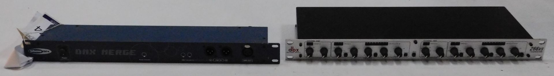 Showtec DMX Merge & DBX Professional Products 266XS Compressor/Gate (Location: Brentwood. Please