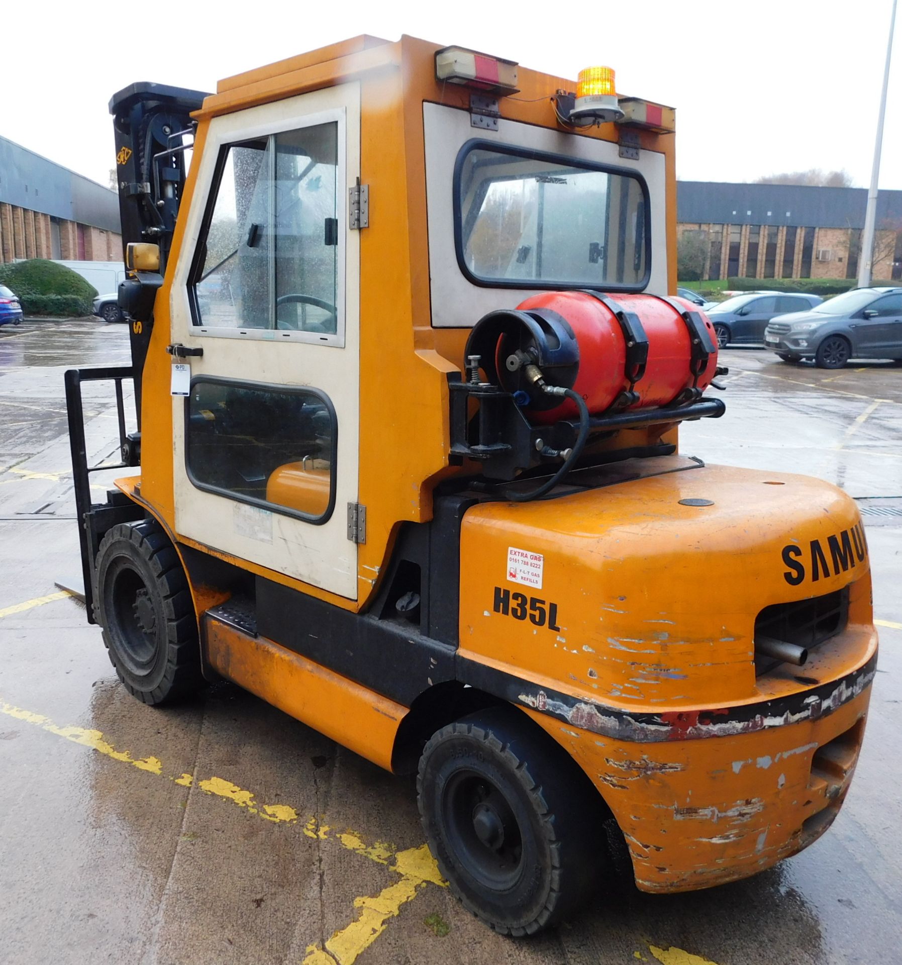 2007 Samuk H35L Gas Powered Forklift, Serial Number 070100559 (Located North Manchester. Please - Image 4 of 13