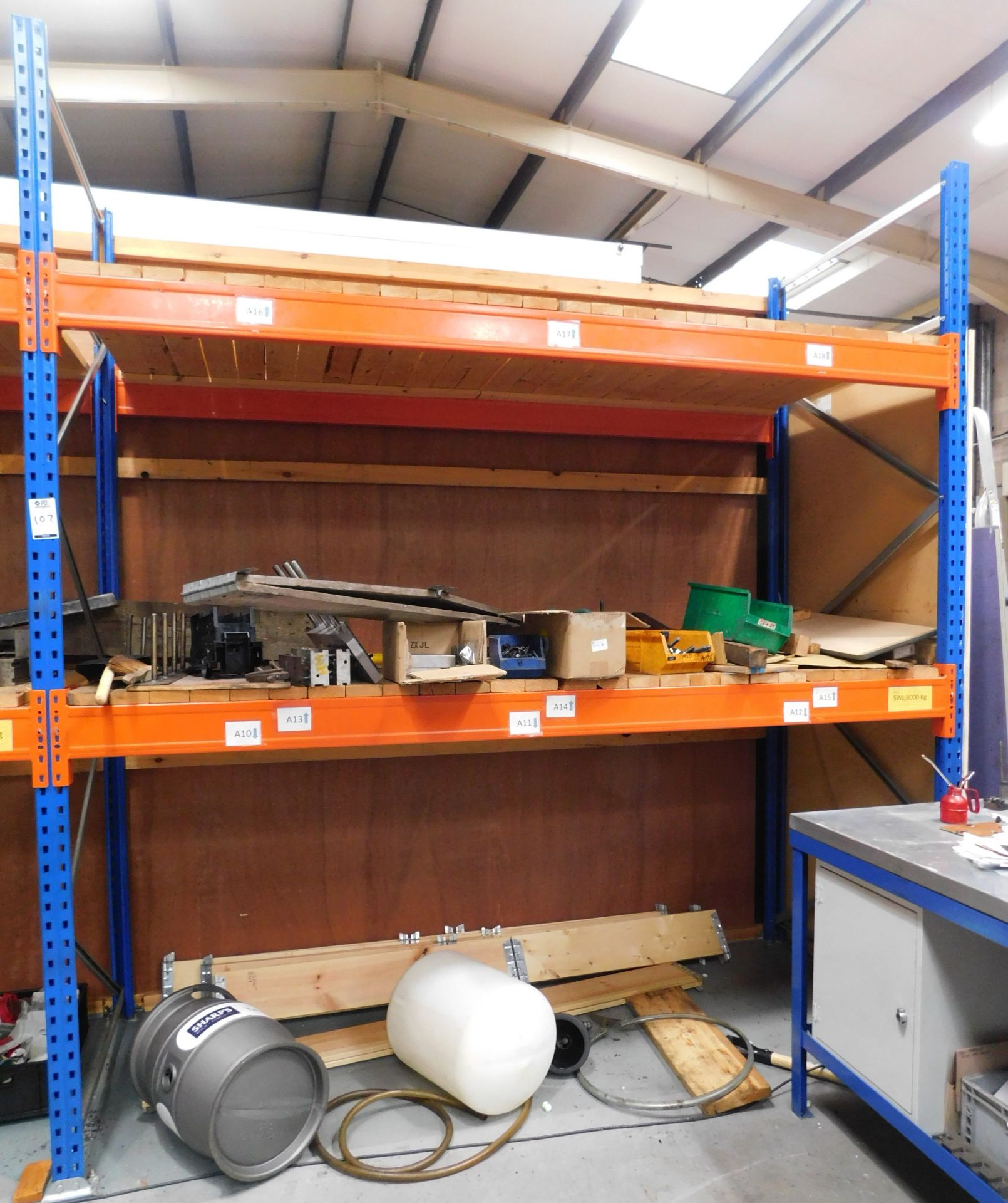 2 Bays of Boltless Pallet Racking & Contents (Excluding 3rd Party Tooling)  (Located North - Image 2 of 9