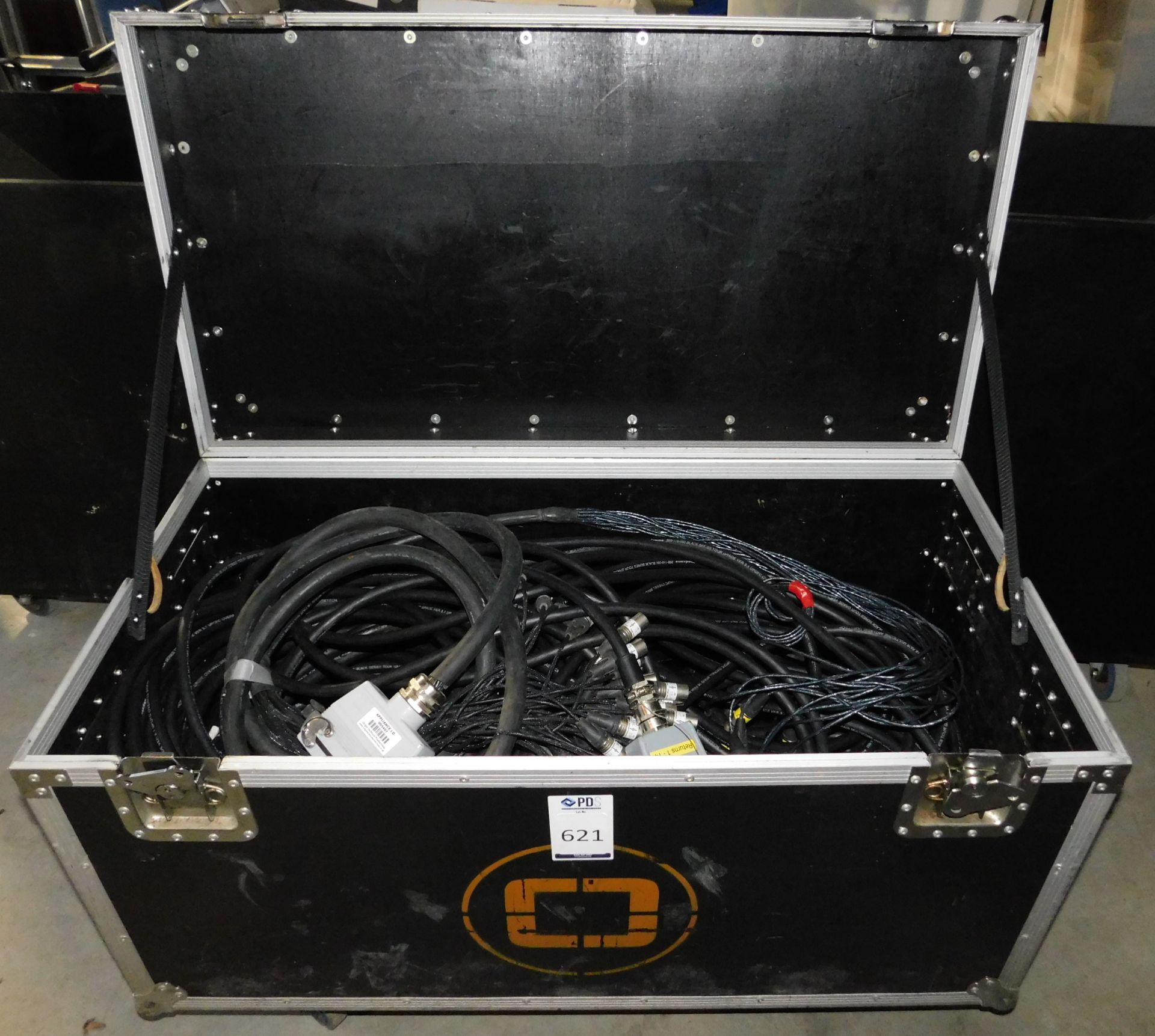 Flight Case with Quantity of Cables (Location: Brentwood. Please Refer to General Notes)