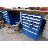 Twin-Pedestal Fabricated Work Bench, 2000mm x 820mm (Located North Manchester. Please Refer to