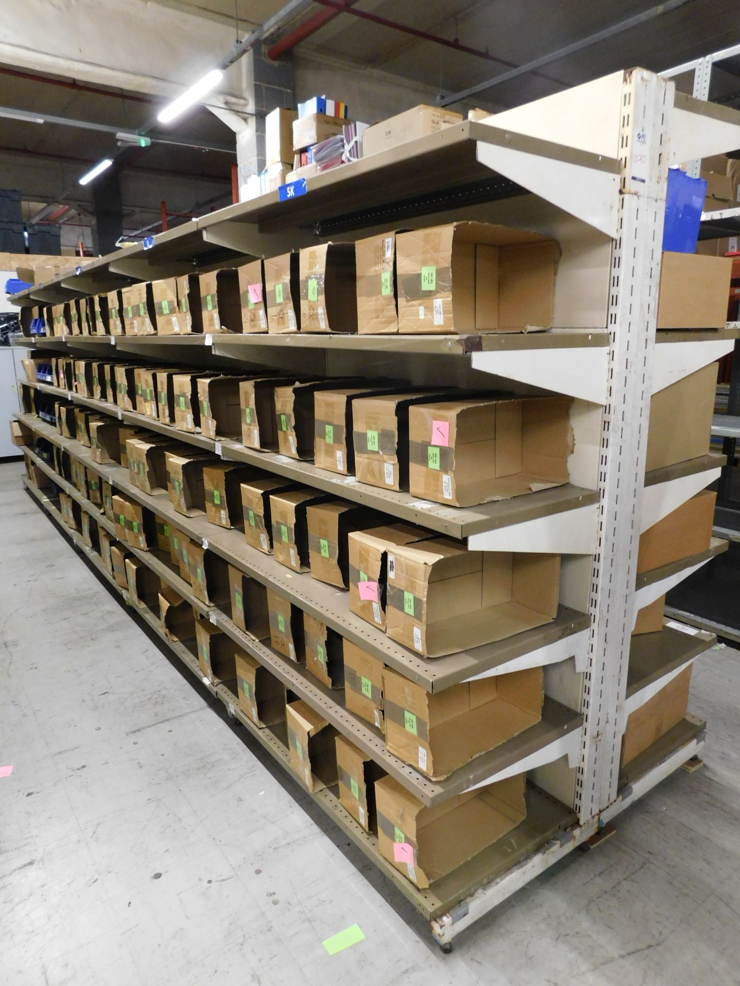 18 Bays of Gondola Double Sided Steel Shelving (Excluding Contents) & Quantity of Shelving - Image 3 of 12