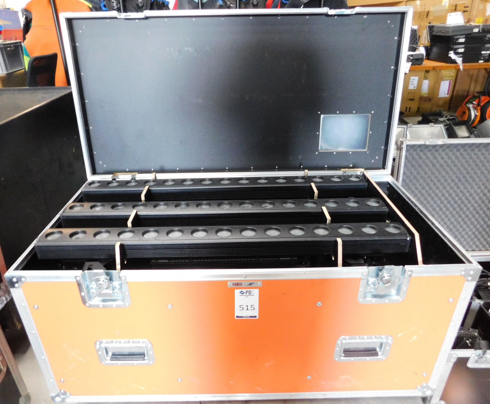 6 Prolights LumiPix 15IPx LED Pixel Battens in Flight Case (Location: Brentwood. Please Refer to