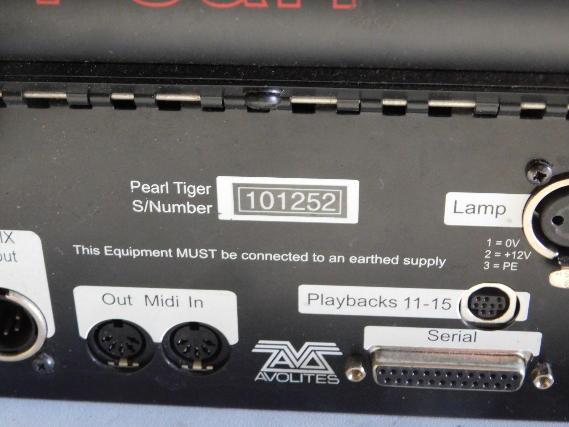 Avolites Pearl Tiger 30 Channel Sound Mixer, Serial No 101564 (Marked “Faulty”) in Flight Case ( - Bild 3 aus 3