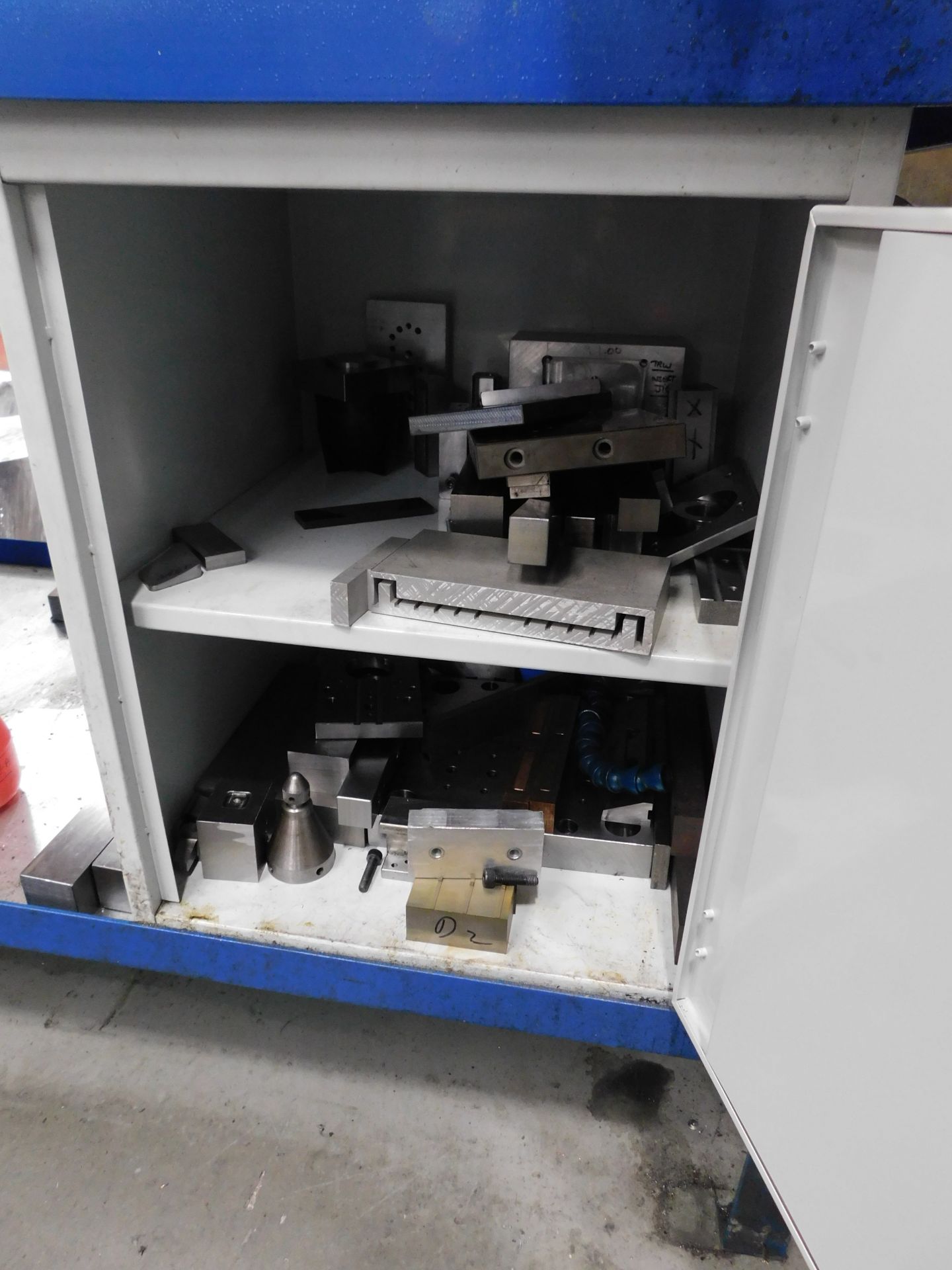 Fabricated Work Bench, 2000mm x 750mm with Two Cupboards Fitted with EMV-5 Vice (Located North - Image 2 of 5