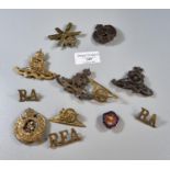 Collection of Royal Artillery, Royal Engineers and other British military cap badges, Machine Gun