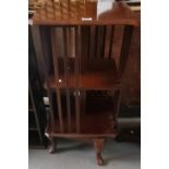 Edwardian style mahogany revolving bookcase on cabriole legs. (B.P. 21% + VAT)