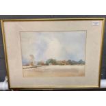 Wade, farmstead in a landscape, signed. Watercolours. 25x37cm approx. Framed. (B.P. 21% + VAT)