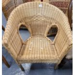 Modern wicker conservatory armchair. (B.P. 21% + VAT)