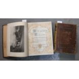 Two Welsh language leather bound hardback antiquarian books; one an illustrated John Bunyan 1875 and