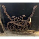 Pair of vintage sleigh shaped cast iron bench end supports. (B.P. 21% + VAT)