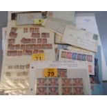 All World selection of stamps on pages, cards etc. in large white envelope, including: GB