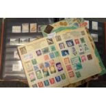 All World selection of stamps in old albums, three box files and a stockbook of Ireland mint stamps.