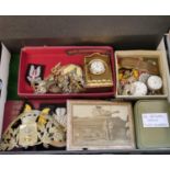 Collection of military interest, to include: silver hallmarked 'National Service' medal and
