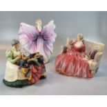 Three Royal Doulton bone china figurines to include: 'the Wardrobe Mistress' HN2145, 'Isadora'