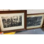 Two large 19th century monochrome prints, religious scenes. (2) (B.P. 21% + VAT)