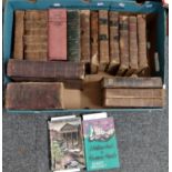Box of antiquarian and vintage books, to include: 'Mrs Beeton's Book of Household Management', '