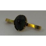 9ct gold scarab shell pin brooch. (B.P. 21% + VAT)