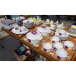 Four trays of Thomas German china dinnerware, to include: doubled handled soup bowls with stands,