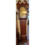 18th/19th century oak cased eight day long case clock, the face marked David Bowen, Swansey (sic),