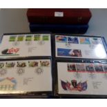 Great Britain collection of stamp First Day Covers, 1984-1994 period in three Stanley Gibbons SG