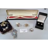 Collection of silver and costume jewellery. (B.P. 21% + VAT)