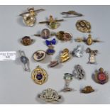 Collection of WWI and WWII military type sweetheart brooches (25 approx). (B.P. 21% + VAT)