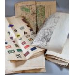 Interesting group of British, probably WWII period 1-50,000 scale and 1-25,000 scale maps, to