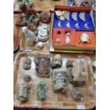 Two trays of china to include: one tray of Lilliput lane cottages and buildings; 'Smallest Inn', '