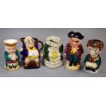 Collection of Staffordshire Toby jugs, including: 'Mr Pickwick' etc. (5) (B.P. 21% + VAT)