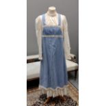 Vintage 70's Gunne Sax by Jessica, San Fransisco maxidress; cotton body with crochet detail and