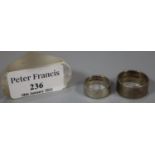 Two 9ct gold wedding rings. Ring size T and L. Approx weight 16.6 grams. (B.P. 21% + VAT)