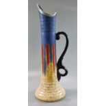 Ditmar Urbach Czechoslovakian Art Deco design ewer single handled jug. Height 38cm approx. (B.P. 21%