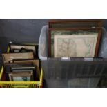 Large collection of assorted furnishing pictures: prints, watercolours, maps etc. (B.P. 21% + VAT)