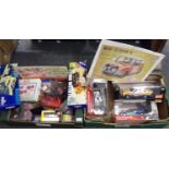 Two boxes of diecast model vehicle, all appearing in original boxes, to include: 'Kool Speed Ford