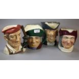 Four Royal Doulton Character Jugs, to include: 'Blacksmith, 'Toby Philpots' etc. (4) (B.P. 21% +